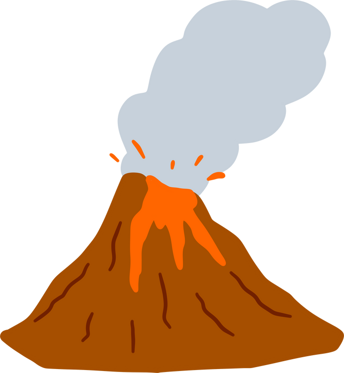 Volcanic eruption.